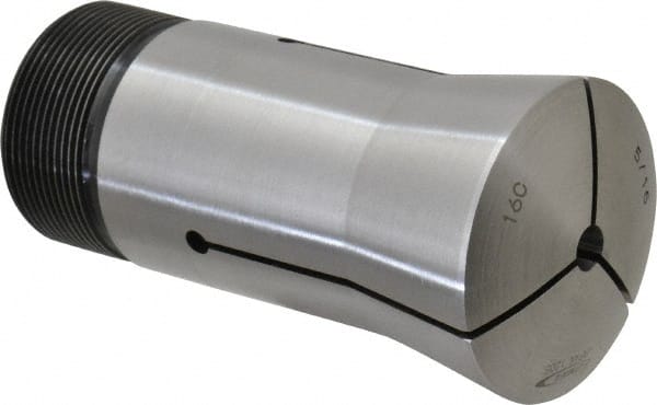Lyndex - 5/16 Inch 16C Round Collet - 1-11/16 - 20 Internal Thread, M47.50 x 1.75 External Thread, 4.31 Inch Overall Length, 0.0007 Inch TIR - Exact Tooling