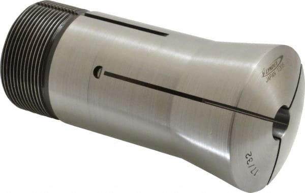 Lyndex - 17/32 Inch 16C Round Collet - 1-11/16 - 20 Internal Thread, M47.50 x 1.75 External Thread, 4.31 Inch Overall Length, 0.0011 Inch TIR - Exact Tooling