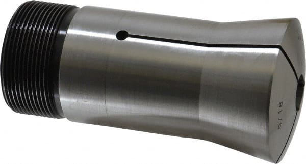 Lyndex - 9/16 Inch 16C Round Collet - 1-11/16 - 20 Internal Thread, M47.50 x 1.75 External Thread, 4.31 Inch Overall Length, 0.0011 Inch TIR - Exact Tooling