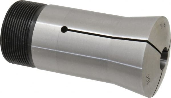 Lyndex - 5/8 Inch 16C Round Collet - 1-11/16 - 20 Internal Thread, M47.50 x 1.75 External Thread, 4.31 Inch Overall Length, 0.0011 Inch TIR - Exact Tooling