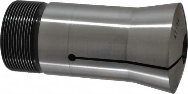 Lyndex - 47/64 Inch 16C Round Collet - 1-11/16 - 20 Internal Thread, M47.50 x 1.75 External Thread, 4.31 Inch Overall Length, 0.0011 Inch TIR - Exact Tooling