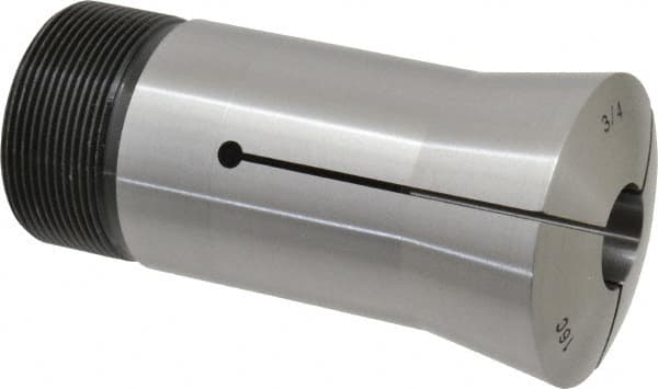Lyndex - 3/4 Inch 16C Round Collet - 1-11/16 - 20 Internal Thread, M47.50 x 1.75 External Thread, 4.31 Inch Overall Length, 0.0011 Inch TIR - Exact Tooling