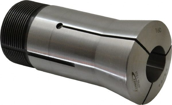 Lyndex - 63/64 Inch 16C Round Collet - 1-11/16 - 20 Internal Thread, M47.50 x 1.75 External Thread, 4.31 Inch Overall Length, 0.0011 Inch TIR - Exact Tooling