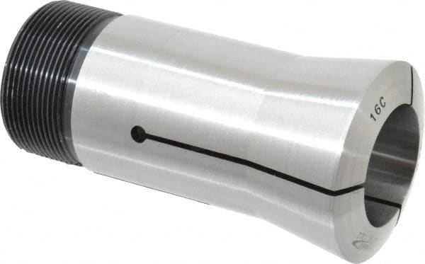 Lyndex - 1-3/8 Inch 16C Round Collet - 1-11/16 - 20 Internal Thread, M47.50 x 1.75 External Thread, 4.31 Inch Overall Length, 0.0011 TIR - Exact Tooling