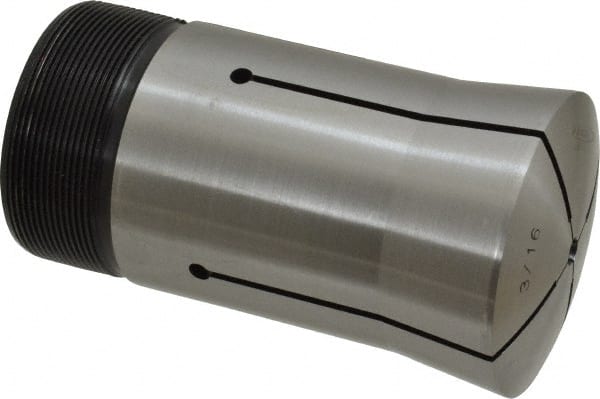 Lyndex - 3/16 Inch Round 3J Collet - 3-3/4 Inch Overall Length, 1.988-20 Inch External Thread - Exact Tooling