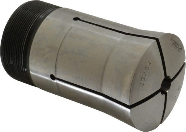 Lyndex - 23/64 Inch Round 3J Collet - 3-3/4 Inch Overall Length, 1.988-20 Inch External Thread - Exact Tooling