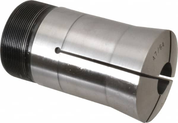 Lyndex - 47/64 Inch Round 3J Collet - 3-3/4 Inch Overall Length, 1.988-20 Inch External Thread - Exact Tooling