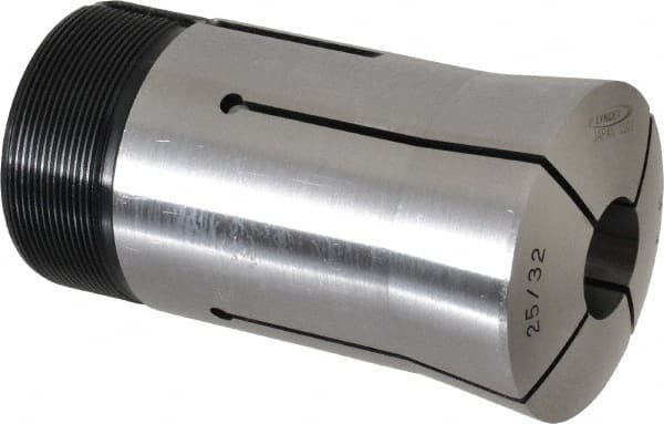 Lyndex - 25/32 Inch Round 3J Collet - 3-3/4 Inch Overall Length, 1.988-20 Inch External Thread - Exact Tooling