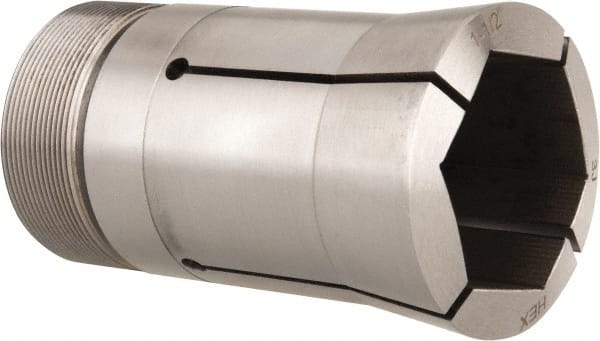 Lyndex - 1-1/2 Inch Hex 3J Collet - 3-3/4 Inch Overall Length, 1.988-20 Inch External Thread - Exact Tooling