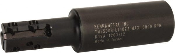 Kennametal - 0.81" Cut Diam, 1-1/2" Max Depth of Cut, 1" Shank Diam, Internal/External Indexable Thread Mill - Insert Style TM25.., 3 Inserts, Toolholder Style TM, 3.9" OAL - Exact Tooling