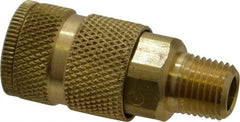 Coilhose Pneumatics - 1/4 Male NPT ARO Pneumatic Hose Coupler - Brass, 1/4" Body Diam - Exact Tooling