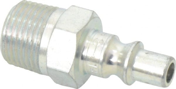 Coilhose Pneumatics - 3/8 Male NPT ARO Pneumatic Hose Connector - Plated Steel, 1/4" Body Diam - Exact Tooling