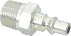 Coilhose Pneumatics - 3/8 Male NPT ARO Pneumatic Hose Connector - Plated Steel, 1/4" Body Diam - Exact Tooling