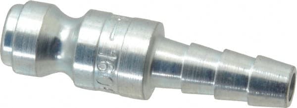 Coilhose Pneumatics - Hose Barb Tru-Flate Automotive Pneumatic Hose Connector - Plated Steel, 1/4" Body Diam, 1/4" Hose ID - Exact Tooling