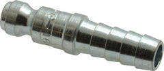 Coilhose Pneumatics - Hose Barb Tru-Flate Automotive Pneumatic Hose Connector - Plated Steel, 1/4" Body Diam, 3/8" Hose ID - Exact Tooling