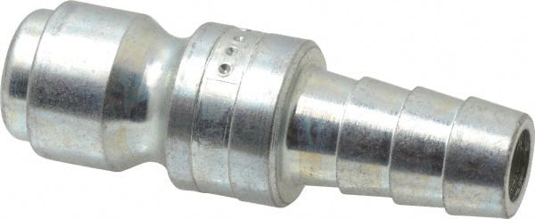 Coilhose Pneumatics - Hose Barb Tru-Flate Automotive Pneumatic Hose Connector - Plated Steel, 3/8" Body Diam, 3/8" Hose ID - Exact Tooling