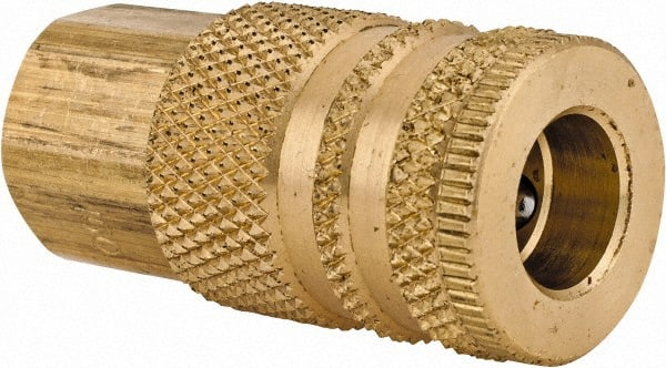 Coilhose Pneumatics - 1/4 Female NPT Industrial Pneumatic Hose Coupler - Brass, 1/4" Body Diam - Exact Tooling