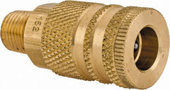 Coilhose Pneumatics - 1/4 Male NPT Industrial Pneumatic Hose Coupler - Brass, 1/4" Body Diam - Exact Tooling