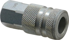 Coilhose Pneumatics - 3/8 Female NPT Industrial Pneumatic Hose Coupler - Plated Steel, 3/8" Body Diam - Exact Tooling