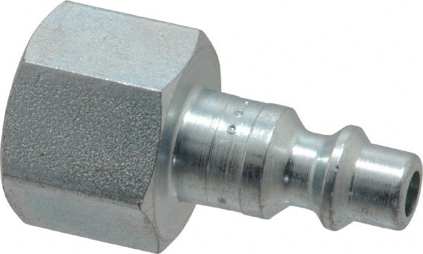 Coilhose Pneumatics - 3/8 Female NPT Industrial Pneumatic Hose Connector - Plated Steel, 1/4" Body Diam - Exact Tooling