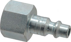 Coilhose Pneumatics - 3/8 Female NPT Industrial Pneumatic Hose Connector - Plated Steel, 1/4" Body Diam - Exact Tooling