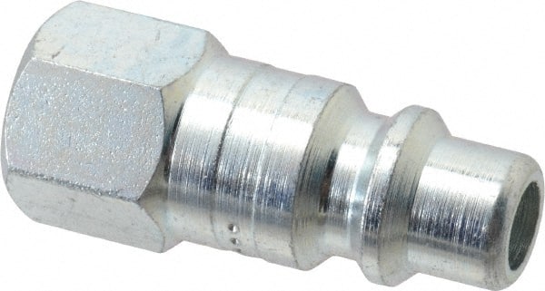 Coilhose Pneumatics - 1/4 Female NPT Industrial Pneumatic Hose Connector - Plated Steel, 3/8" Body Diam - Exact Tooling