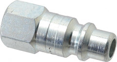 Coilhose Pneumatics - 1/4 Female NPT Industrial Pneumatic Hose Connector - Plated Steel, 3/8" Body Diam - Exact Tooling