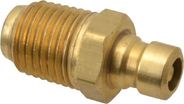 Coilhose Pneumatics - 1/4-18" NPT, 1/4" Body Diam, Coolant & Fluid Line Male Connectors - Brass - Exact Tooling