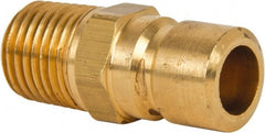 Coilhose Pneumatics - 1/4-18" NPT, 3/8" Body Diam, Coolant & Fluid Line Male Connectors - Brass - Exact Tooling