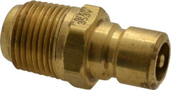 Coilhose Pneumatics - 3/8-18" NPT, 3/8" Body Diam, Coolant & Fluid Line Male Connectors - Brass - Exact Tooling