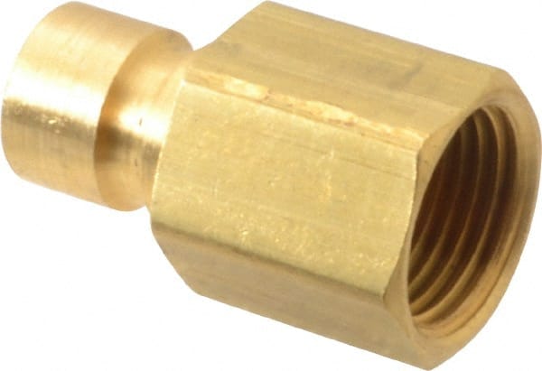 Coilhose Pneumatics - 3/8-18" NPT, 3/8" Body Diam, Coolant & Fluid Line Female Connectors - Brass - Exact Tooling