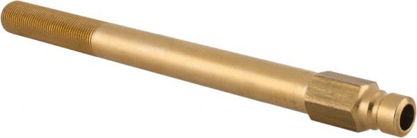 Coilhose Pneumatics - 1/4" Body Diam, Coolant & Fluid Line Extension Plug - Brass - Exact Tooling