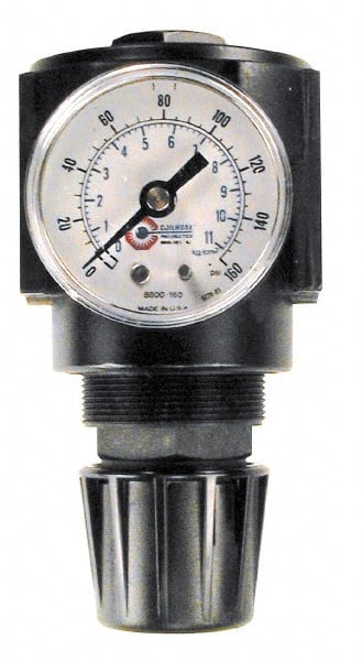 Coilhose Pneumatics - 1/2 NPT 0 - 250 psi Standard Cast Aluminum Regulator with Gauge - Exact Tooling