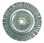 6" Root Pass Brush - .020 Steel Wire; 5/8-11 Dbl-Hex Nut - Dually Weld Cleaning Brush - Exact Tooling