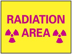 NMC - "Radiation Area", 7" Long x 10" Wide, Rigid Plastic Safety Sign - Rectangle, 0.05" Thick, Use for Accident Prevention - Exact Tooling