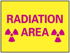 NMC - "Radiation Area", 7" Long x 10" Wide, Rigid Plastic Safety Sign - Rectangle, 0.05" Thick, Use for Accident Prevention - Exact Tooling