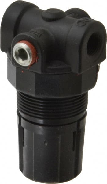 Coilhose Pneumatics - 1/8" Miniature Coil Hose Regulator without Gauge - 9 CFM, 1/8" Gauge Port, 0-125 Adjusting Pressure, 0-125 psi - Exact Tooling