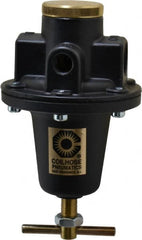 Coilhose Pneumatics - 1/2 NPT Port, 80 CFM, Cast Aluminum Heavy-Duty T-Handle Regulator - 0 to 125 psi Range, 250 Max psi Supply Pressure, 1/4" Gauge Port Thread, 4" Wide x 7" High - Exact Tooling