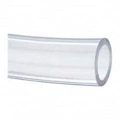 Made in USA - 1-1/4" ID x 1-3/4" OD, 1/4" Wall Thickness, Cut to Length (50' Standard Length) PVC Tube - Clear, 45 Max psi, 68 Shore A Hardness - Exact Tooling