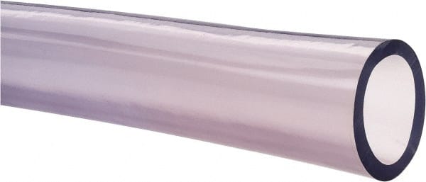 Made in USA - 1-1/2" ID x 2" OD, 1/4" Wall Thickness, Cut to Length (50' Standard Length) PVC Tube - Clear, 40 Max psi, 68 Shore A Hardness - Exact Tooling