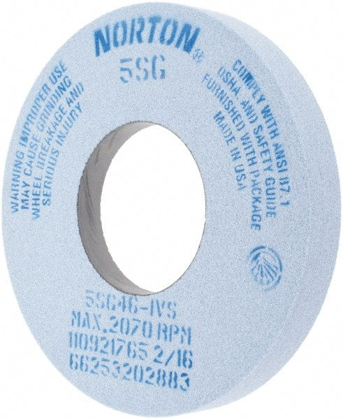 Norton - 12" Diam x 5" Hole x 1-1/2" Thick, I Hardness, 46 Grit Surface Grinding Wheel - Exact Tooling