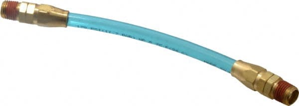 Coilhose Pneumatics - 1/4" ID 1/2' Long Lead-In Whip Hose - MNPT Swivel x MNPT Swivel Ends, 140 Working psi, -20 to 165°F, 1/4" Fitting, - Exact Tooling