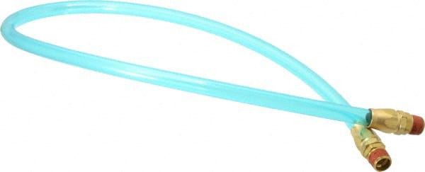 Coilhose Pneumatics - 3/8" ID 3' Long Lead-In Whip Hose - MNPT Swivel x MNPT Swivel Ends, 140 Working psi, -20 to 165°F, 3/8" Fitting, - Exact Tooling