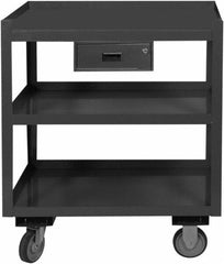 Durham - 30" Wide x 37-3/4" High x 24" Deep, Mobile Workstation - 1,200 Lb Capacity - Exact Tooling