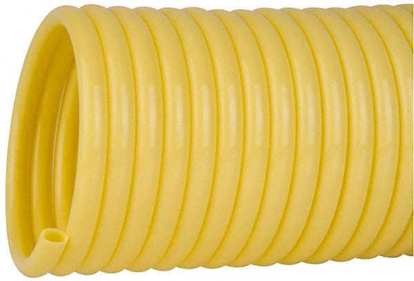 Coilhose Pneumatics - 3/8" ID, 100' Long, Yellow Nylon Coiled & Self Storing Hose - 165 Max psi, No Fittings - Exact Tooling