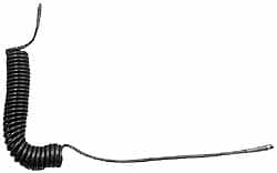 Coilhose Pneumatics - Coiled & Self-Storing Hose; Inside Diameter (Inch): 1/4 ; Material: Polyurethane ; Fitting Type: Male Swivel x Male Swivel w/Strain Relief ; Length (Feet): 25 ; Thread Size: 1/4 ; Color: Dark Blue - Exact Tooling