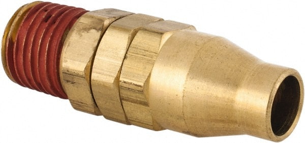 Coilhose Pneumatics - 1/4 NPT, Brass Reusable Hose Male Swivel Fitting - 3/16" Hose ID x 5/16" Hose OD - Exact Tooling