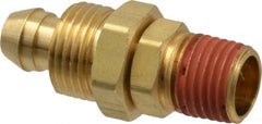 Coilhose Pneumatics - 1/4 NPT, Brass Reusable Hose Male Swivel Fitting - 5/16" Hose ID x 15/32" Hose OD - Exact Tooling