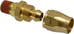 Coilhose Pneumatics - 1/4 NPT, Brass Reusable Hose Male Swivel Fitting - 3/8" Hose ID x 1/2" Hose OD - Exact Tooling