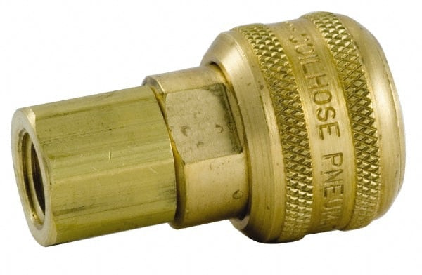 Coilhose Pneumatics - 3/8 Male NPT Industrial Pneumatic Hose Coupler - Brass, 1/2" Body Diam - Exact Tooling